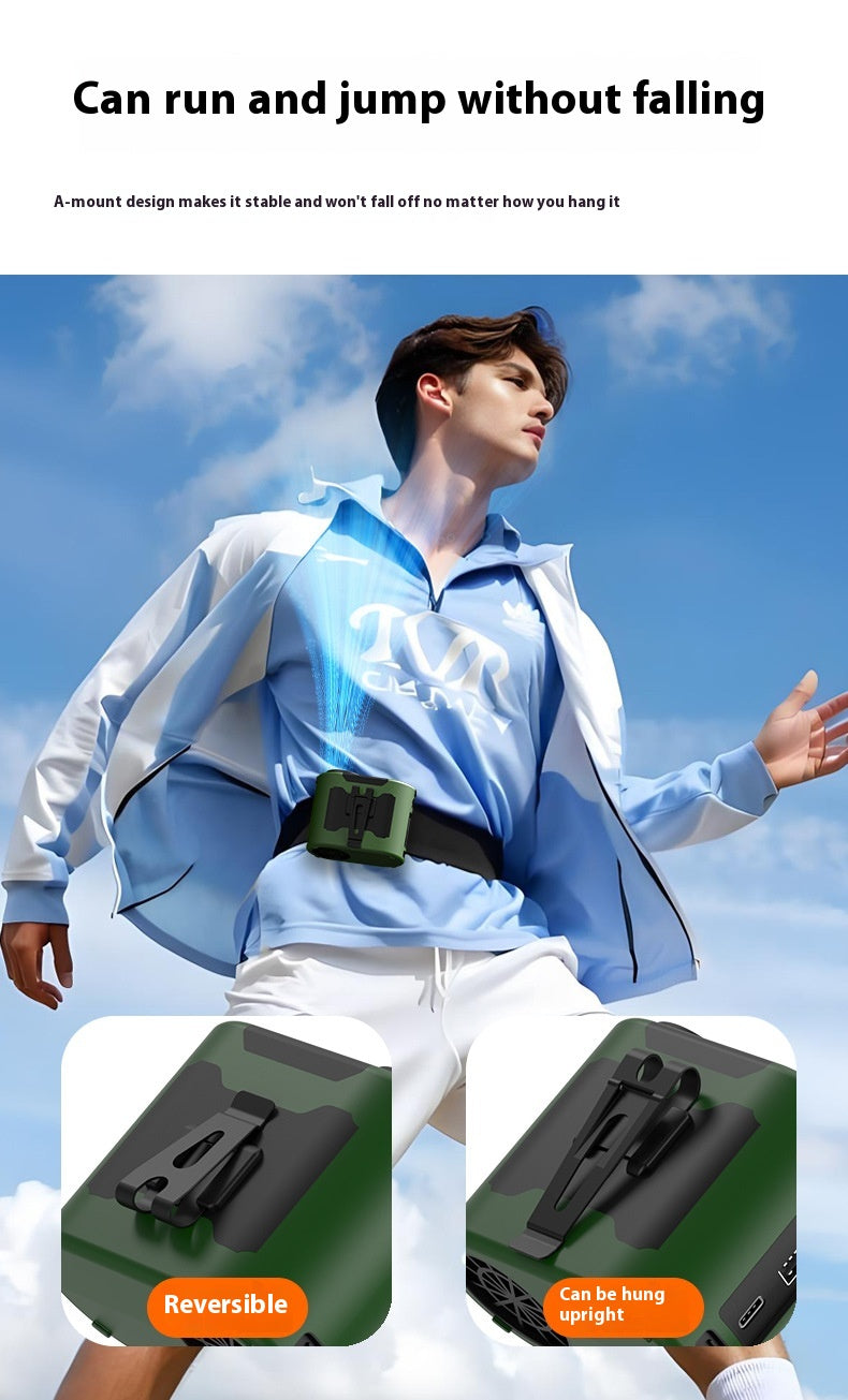 Kraftfull bärbar fläkt med midjefäste