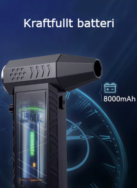 Handhållen turbofläkt - kompakt, batteridriven fläkt med riktad luftström